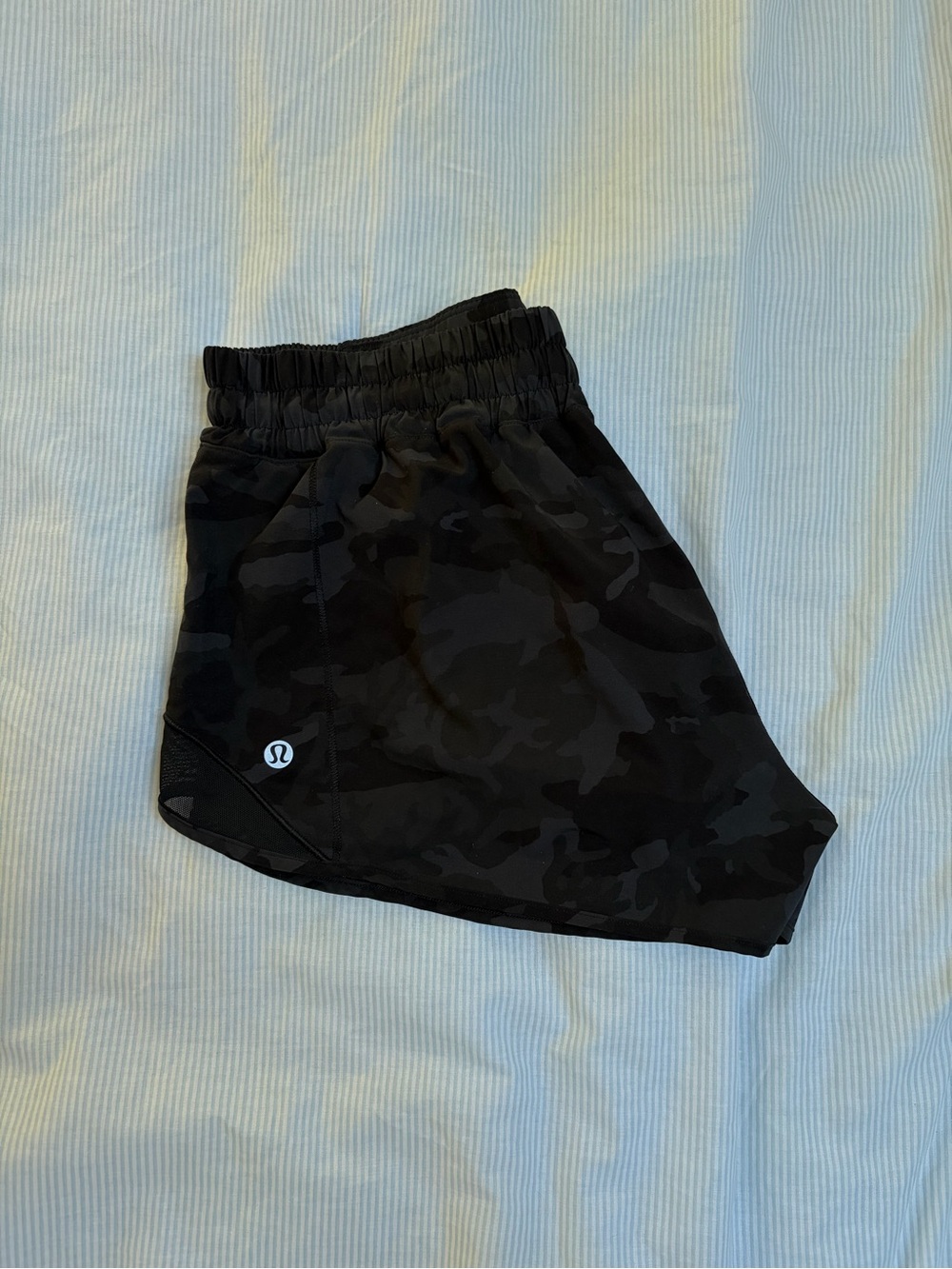 Lululemon Black Camo Hotty Hot Running Shorts